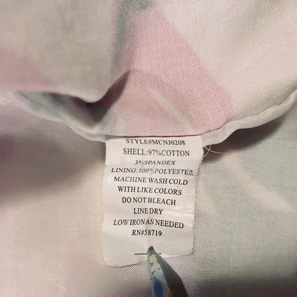 ELEMENTZ | Vibrant Floral Print Blazer 3/4 Sleeves Zipper Front Size XL - Picture 6 of 7